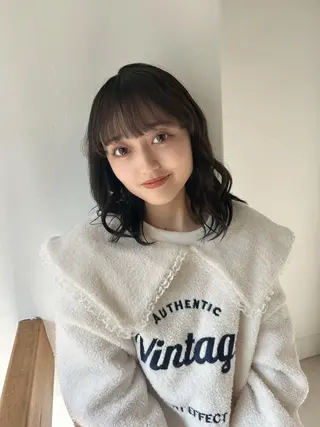 ミディアム カラー amoretto _kokoroのヘアスタイル