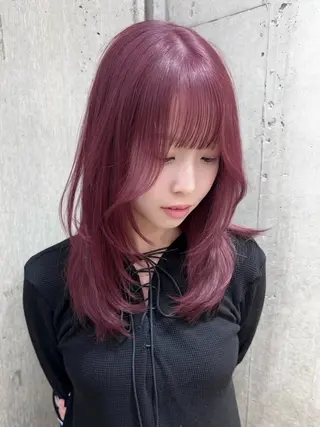 ミディアム カラー 失敗しないハイトーン ✨ミルクティー/ミワのヘアスタイル