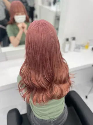 セミロング カラー 💖似合わせカラー ブリーチ💖レイヤーのヘアスタイル