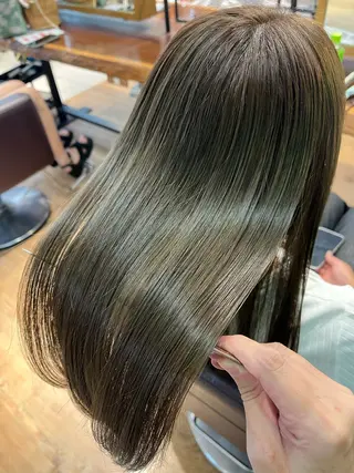 セミロング カラー 髪質改善/似合わせ/ 透明感カラーのヘアスタイル