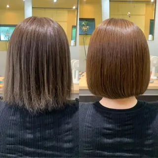 ショート パーマ hubhair レイヤー/透明感のヘアスタイル