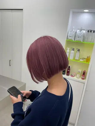 ミディアム ヘアアレンジ 縮毛矯正/髪質改善/ ブリーチ毛/木元渓太のヘアスタイル