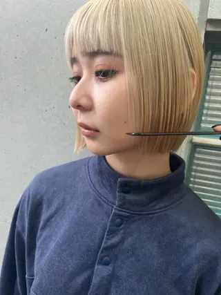 ショート カラー 池田理紗/メンズ カット/ミニボブのヘアスタイル