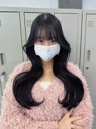 ロング カラー ヘアアレンジ 韓国ヘア🖤/透明感 shihoのヘアスタイル