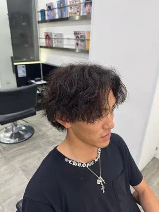 パーマ メンズ メンズヘア カット、パーマ特化のヘアスタイル