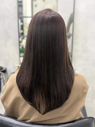 ロング カラー 梅雨対策すぐ巻ける ☔️縮毛矯正勝倉　麗のヘアスタイル