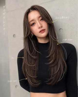 セミロング カラー ヘアアレンジ 🌫️大人韓国ヘア 🌫️naoyaのヘアスタイル