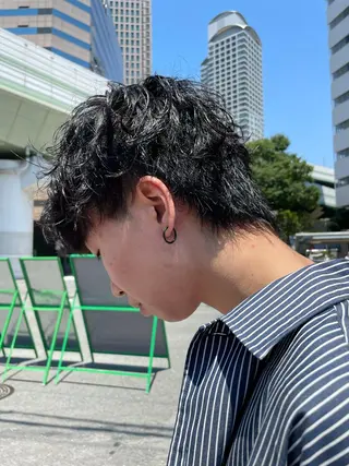 パーマ メンズ 大人ボブと似合 わせカラー/馬場 翼のヘアスタイル