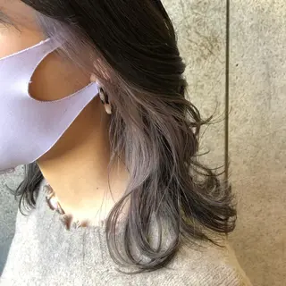 ミディアム カラー 植田 彩のヘアスタイル