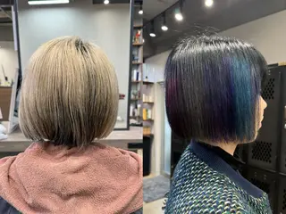 カラー ルシ🎨/ハイトーン 個性派/グレージュのヘアスタイル
