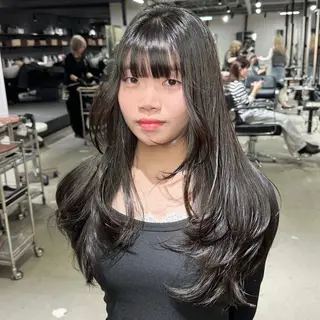 セミロング 心斎橋 韓国レイヤ ー指名No.1renのヘアスタイル