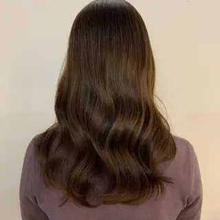 セミロング 新宿♥ハッシュカット 暖色カラー♥Unaのヘアスタイル