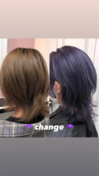 ミディアム カラー パーマ ヘアアレンジ メンズ キッズ ネイル マツエク・マツパ KANAMI 🌏のヘアスタイル