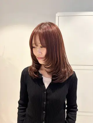 セミロング 佐藤斗和／仙台／艶カ ラー／透明感カラー✨のヘアスタイル