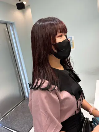 ロング カラー 中川 茜里のヘアスタイル
