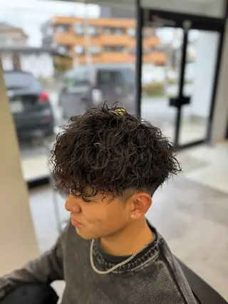 ミディアム パーマ メンズ 【メッシュ×パーマ】 ❤️‍🔥Koukiのヘアスタイル