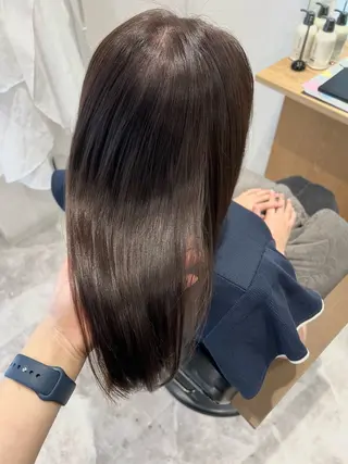 セミロング カラー 黒阪 なみのヘアスタイル