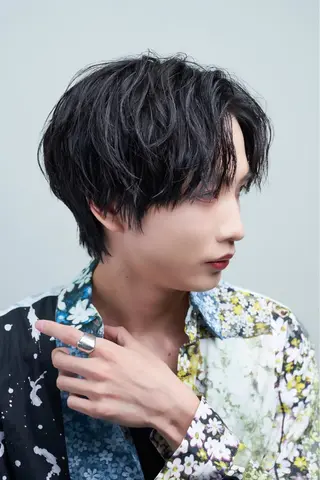 ミディアム カラー パーマ ヘアアレンジ メンズ メンズスタイル ly本厚木のヘアスタイル