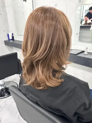 セミロング カラー Endearing 🌟銀座のヘアスタイル
