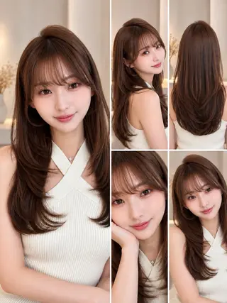 ロング カラー 🦋韓国風レイヤー/ 艶髪矯正🦋凛太郎のヘアスタイル
