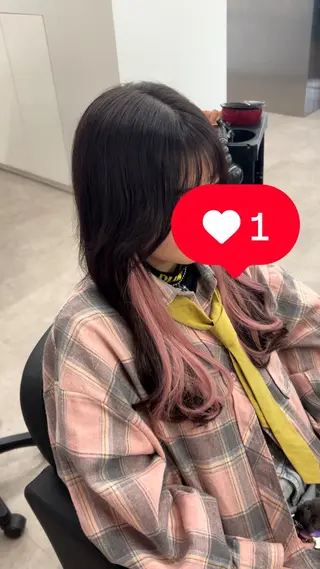 ロング カラー ヘアアレンジ 似合わせカット/ ブリーチ/店長レンのヘアスタイル
