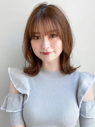 セミロング 勝河 怜楊のヘアスタイル
