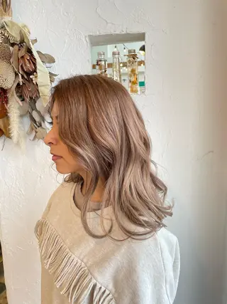 ミディアム カラー 🌸小掛🌸 豊橋外国人風カラーのヘアスタイル