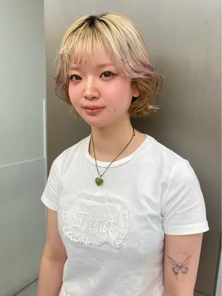 ショート カラー 履歴回収❎ブリーチ/ レイヤーボブ🪄aiのヘアスタイル