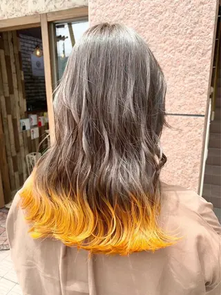 セミロング カラー ブリーチカラー🐭♡ moeのヘアスタイル