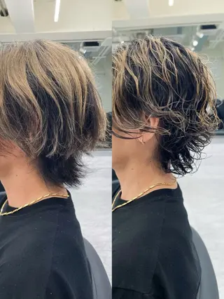パーマ JADE海璃 波巻きパーマのヘアスタイル