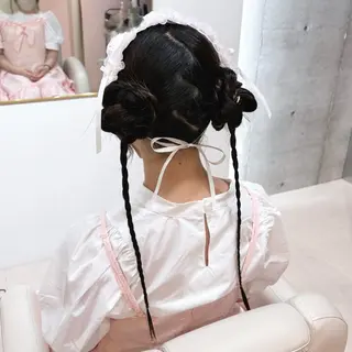 ヘアアレンジ AOI🎀 顔周り カット/透明感カラーのマツエク・マツパデザイン
