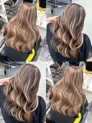 ロング ブリーチ🐰インナー ♡ハイライト♡綾🐰のヘアスタイル