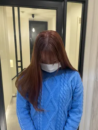 ロング カラー 渋谷 留菜のヘアスタイル