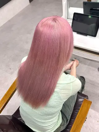 セミロング 🎀ブリーチカラー 🎀なつのヘアスタイル