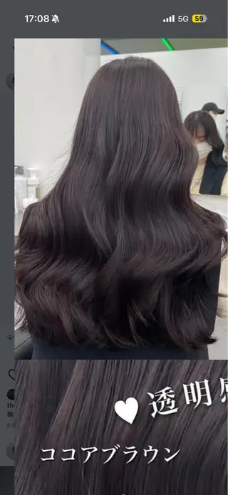 ロング カラー 🧸レイヤー× ベージュ🥯カホ🍯のヘアスタイル