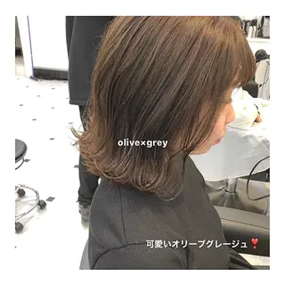 ミディアム カラー レイヤーボブ/ボブ 仲川和人のヘアスタイル
