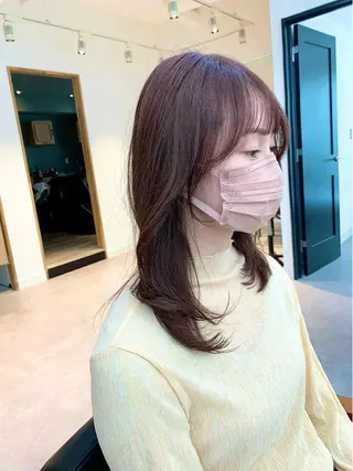 ロング カラー パーマ ヘアアレンジ メンズ キッズ ネイル マツエク・マツパ アイブロウ 似合せレイヤー/ 柔らか透明感カラーのヘアスタイル