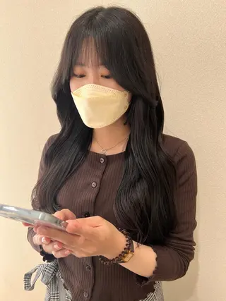 ロング カラー 外国人対応 佐久間のヘアスタイル