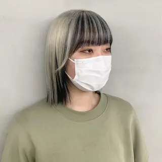 セミロング カラー 赤みゼロ/透明感 カラー🌿KANTAのヘアスタイル