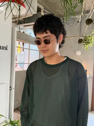 ショート パーマ メンズ 荒木 雄太のヘアスタイル