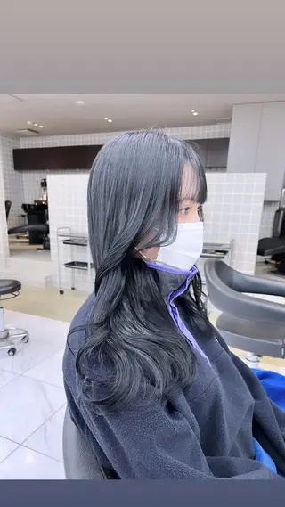 ロング カラー パーマ ヘアアレンジ メンズ 上品＆韓国風 🥀海心🥀のヘアスタイル