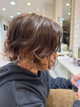 パーマ メンズ カラーお任せ下さい ✨️おかだまなみのヘアスタイル
