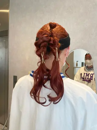 ロング カラー パーマ ヘアアレンジ NANA/trend style🕊🍑のヘアスタイル