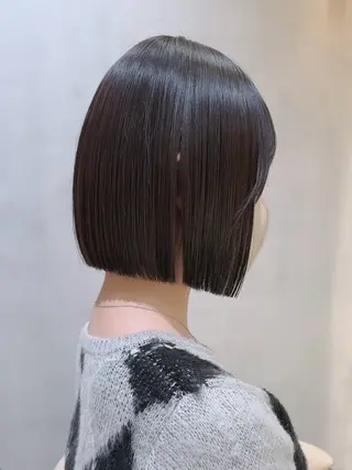 ショート カラー ヘアアレンジ 縮毛矯正🤍 盛れるボブ/ひかりのヘアスタイル