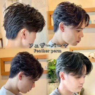 セミロング パーマ メンズ 【メンズ特化美容師】 SHIN / 鈴鹿のヘアスタイル