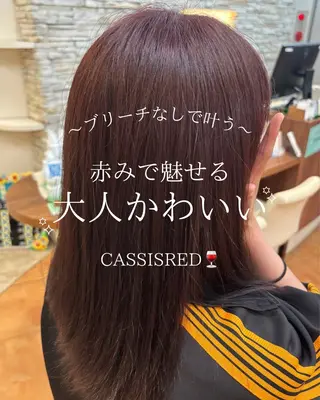 セミロング はじめ 透明感カラーのヘアスタイル