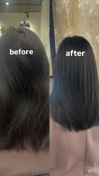 セミロング カラー&縮毛 kotojiのヘアスタイル