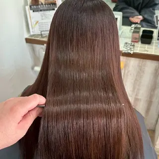 ロング カラー 縮毛矯正/ワンカラー モデル募集🫧田村のヘアスタイル