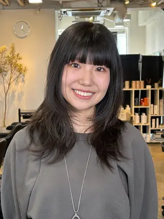 セミロング カラー ナチュラル大人っぽい スタイル MAORIのヘアスタイル
