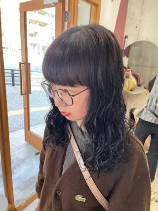 ロング カラー パーマ 東 史夏のヘアスタイル